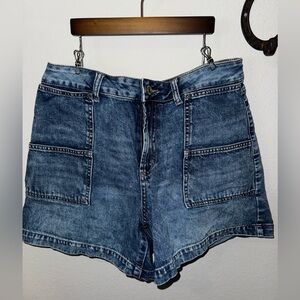 Natural Reflections Dark Blue Jean Shorts